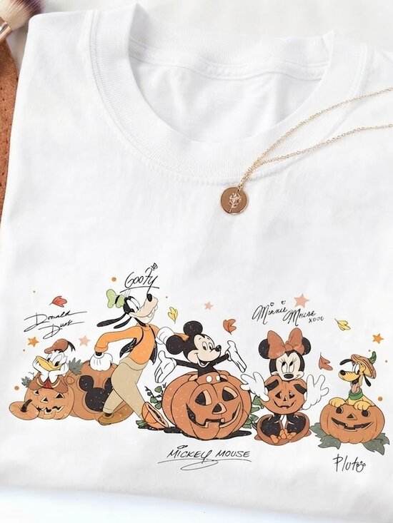 Tamara N Other - Mickey and Friends Autumn Shirt, Disneyland Fall Vibes Tee, Disney Family Hallow